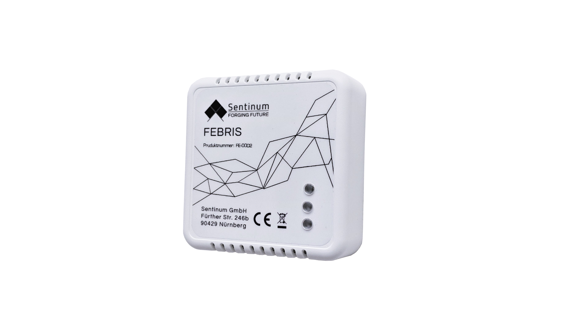 Sentinum CO2 Luftqualitätsampel FEBRIS LoRaWAN® Vorderansicht