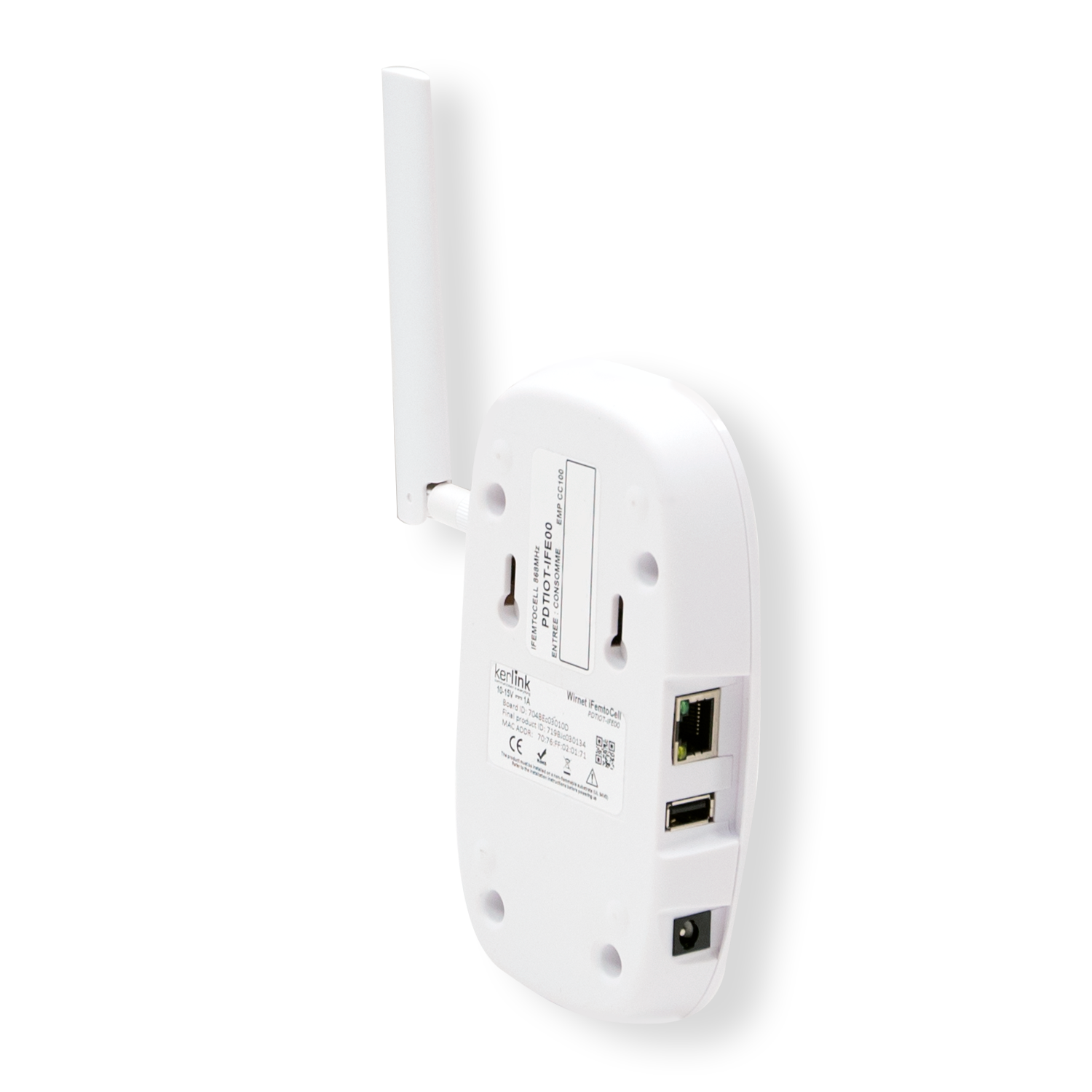 Kerlink Wirnet iFemtoCell LoRaWAN® Indoor Gateway von schräg hinten